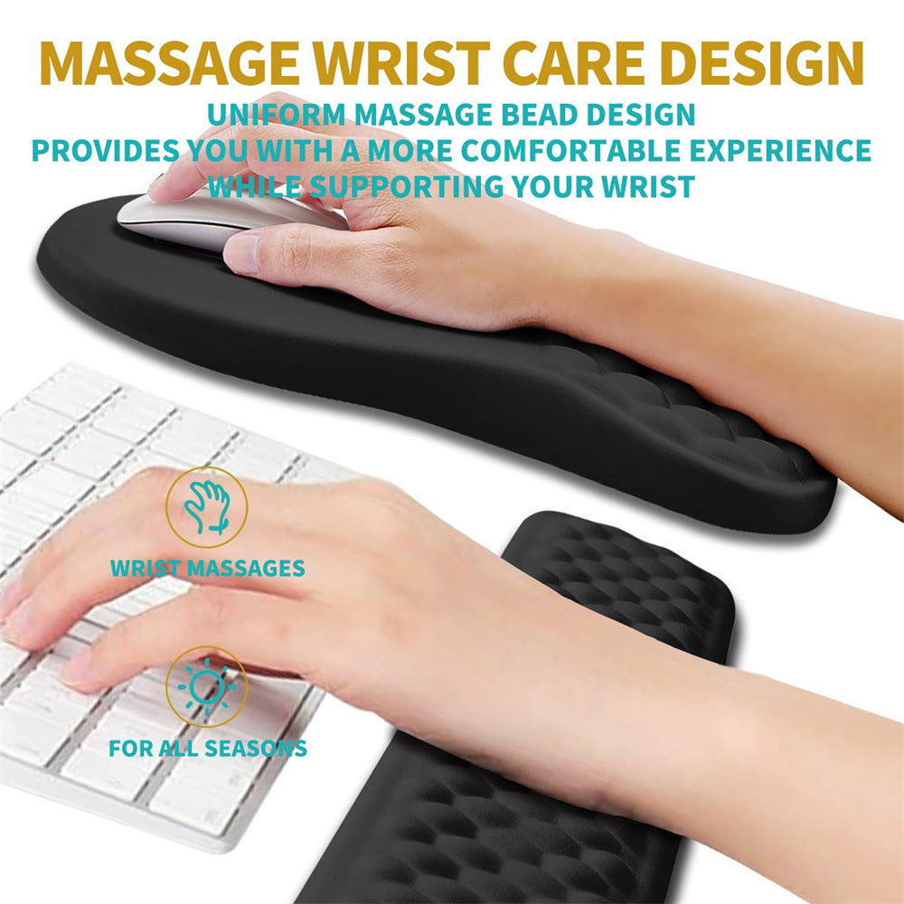 Cross-Border Memory Foam Wristband Solid Color Simple Foamed Pu Bottom Wristband Learning Computer Office Wrist Pad