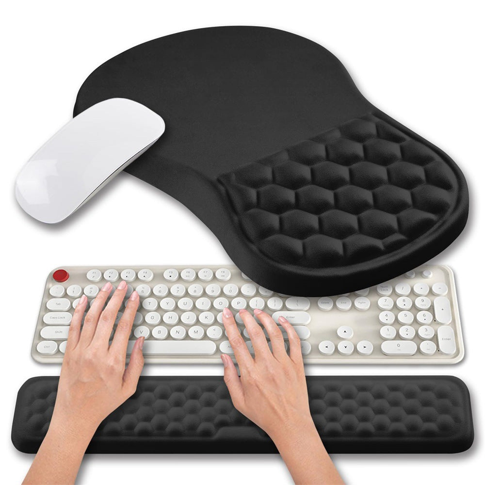 Cross-Border Memory Foam Wristband Solid Color Simple Foamed Pu Bottom Wristband Learning Computer Office Wrist Pad